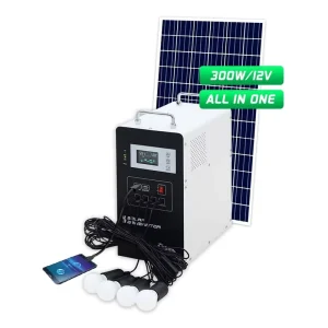 Integrated 100W DC LED Portable Solar Lighting System for Indoor Home Use