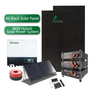 Inverter Complete 5000watt 5KW 10KW 12KW All Black Solar Panel Hybrid Set on Off Grid Power Solar Energy System for Home