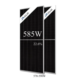JA 585W Bifacial Modules Solar Panel Photovoltaic Solar Power Panels for Solar System