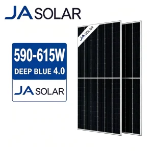 JA Bifacial Solar Panel 590W 595W 600W 605W 610W 615W Mono Cells Double Glass JAM72D40 GB MB LB