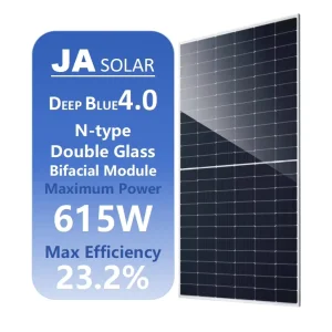 Deep Blue Pro Industrial Commercial TOPCON N Type Bifacial Double Glass Monocrystalline 590W 600W 610W 615W Solar Panel