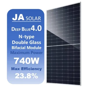 JA Deepblue 4.0 M66D46 LB Commercial Home N Type Bifacial Dual Glass Monocrystalline 720W 730W 740W Solar Panels