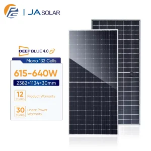 JA Solar Deep Blue 4.0 Pro 615W 620W 625W 630W 635W 640W Bifacial N-Type Photovoltaic Panels Mono High Efficiency Solar Panels