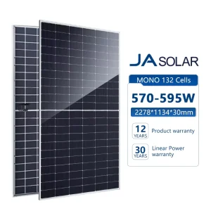 JA Solar Panel 390W 590W Home Photovoltaic Monocrystalline Solar Panel with N Type 400W 410W 550W 570W 585W Perc Type