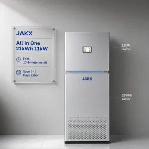 JAKX All in One BESS 21kWh 11kW LiFePO4 Off Grid Solar System With Battery Scalable Low Voltage ESS CE IEC 62619 Safe