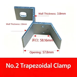 Jingshuo Hot Dip Galvanized Aluminium Photovoltaic Metal Roof Clamps Standing Seam Roof Mounting