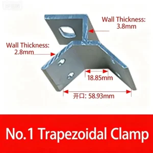 Jingshuo Hot Dip Galvanized Aluminium Solar Panel Metal Roof Clamps Standing Seam Installation Mounting