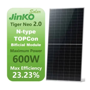 Jinko Tiger Neo Industrial Commercial TOPCON N Type Bifacial Double Glass Monocrystalline 575Watt 580W 590Watt 600W Solar Panel
