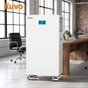 KUVO Solar System Rechargeable Eco Friendly 51.2V Lithium Battery Home Energy Storage LiFePO4 Battery with Touch Screen