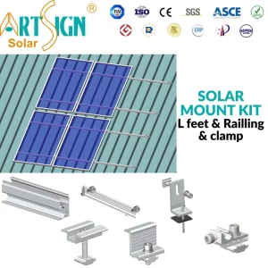 L Foot Solar Mounting System Manufacturer Anodized Aluminum 6005-T5 PV Panel Bracket