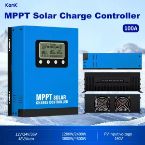 LCD Display 12V 24V 36V 48V Auto MPPT Solar Charge Controller 100A for PV Battery and Solar Panel