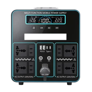 LECOOVO E1500S 1500W Portable Power Station LiFePO4 Solar Generator Pure Sine Wave MPPT for Home Backup Camping