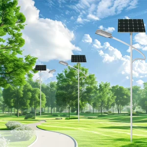 LED IP65 Waterproof 1000W Smart Solar Road Lamp Outdoor Street Light With Remote Control