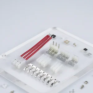 LED Strip Connector Cable 0.5m Flame Retardant Flexible Copper for Solar Panel 3.96mm Pitch Connector Black Jacket