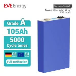 LF105 3.2V 105Ah LiFePO4 Cells 4 8 16PCS For 12V 24V 48V Battery Pack Solar Energy Storage RV Marine Off Grid