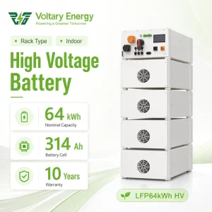 LFP 64kWh Grid-Scale Solar Energy Storage Battery with LiFePO4 and On-Grid Compatibility