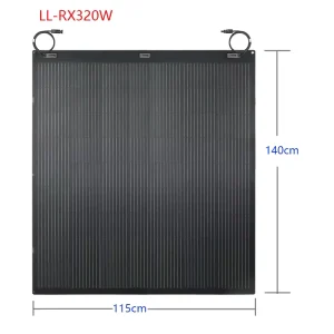 LL RX320W 320W High Efficiency Flexible Solar Panel Kit IP66 Waterproof Off Grid Charger for Marine RV Cabin Van Car Boat