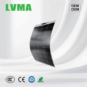 LM 10 to 100W 18V Monocrystalline Solar Panel 23.7% High Efficiency Portable for Outdoor Use Boats Campers Battery Packs