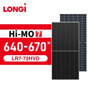 LONGi Hi MO X10 LR7 72HVD 640 670W Solar Panels N Type Bifacial Solar Panel Mono Crystalline PV Module Longi Solar
