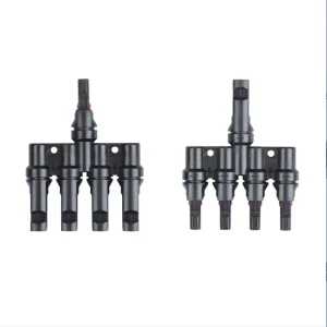 LT4 IP67太阳能系统附件T分支连接器4至1 1000v dc光伏分支太阳能连接器太阳能电缆面板分支连接器
