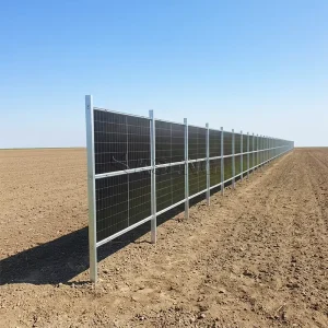 Land Saving Solutions Solar Mounting Fence Hot dip Galvanized Steel Aluminum for Secure Panel Support Efficient Energy