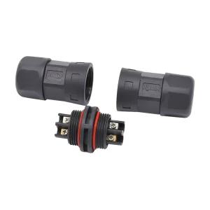 Landscape Lamp Power Output Cable Connector M23 Assembly 35A Straight Type Waterproof Plug 2Pin AC Connector IP68 Connector