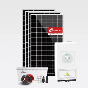 Large Capacity Residential Complete Solar Power System 35KW 10KW 25KW Hybrid with Lithium Battery