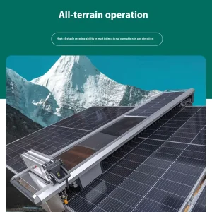 Large Hanging Power Station Photovoltaic Panel Cleaning Robot Rail Mounted Machine for Efficient Solar Panel Cleaning