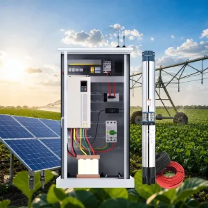 Large Scale AC DC Hybrid Powered Borehole Agriculture Deep Well Submersible Solar Water Pump System for Corn Irrigation
