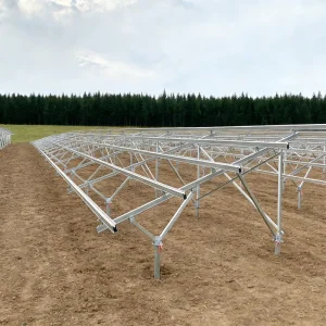 Large-Scale Solar Power Plant Mounting System with Aluminum Ground Mount Bracket and Photovoltaic Rail