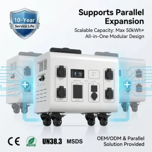 LiFePO4 Backup Generator 20000Wh with Parallel Expandable Design and MPPT Solar Charging Support