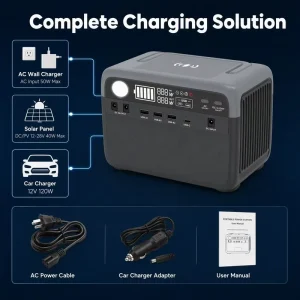 LiFePO4 Battery Portable Power Station Solar Generator Fast Charge