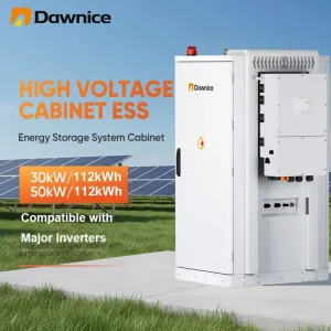LiFePO4 Lithium Battery Outdoor Storage Cabinet 30kW 50kW 112kWh ESS Solar Energy Storage System with Solar Inverter