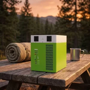 LiFePO4 Portable Power Station, 2kWh 1000W, Pure Sine Wave Solar Generator with Jump Starter and External Battery