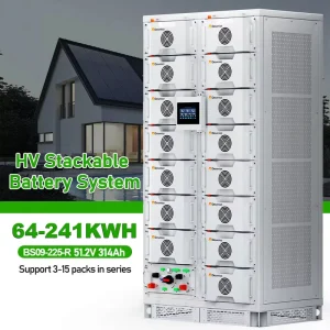 LiFePO4 Solar Battery Power Station 50/100/200KWH 314AH High Voltage Stacked Lithium-ion Factory Direct