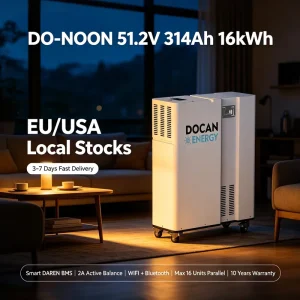 LiFePO4 Stackable Hybrid Grid Solar Home Energy System 10kWh 30kWh 51.2V 200Ah 300Ah Lithium Ion Battery Pack