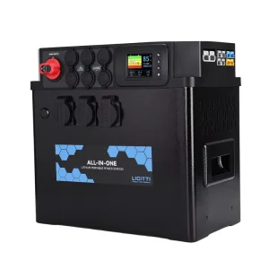 Licitti Rechargeable AC DC 3000W Inverter Solar Generator Portable Power Station with AC Socket