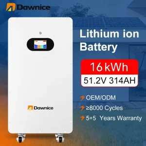 Lifepo4 51.2V 300Ah 16Kwh 15Kw All in One Solar Power System 280 314 600 48V Lithium Battery Pack