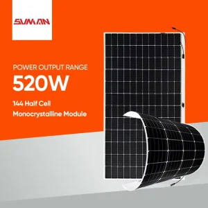 Lightweight Flexible Solar Panels 200 Watt 400 Watt 500W 520W 550W 600W Mono Cristal Thin Film Paneles Solares Flexibles