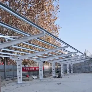 Lightweight Waterproof Aluminum PV Solar Mounting System Structural Carport Design for Efficient Car Parking