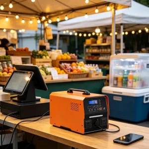 Lithium Battery Powered Portable Air Conditioner Power Station with Foldable Solar Panels
