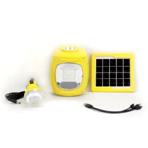 Lithium Battery Solar Energy System with Bulbs, Phone Charger, and Rechargeable Solar Lighting