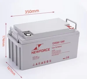 Long Life 12V 65AH 10HR Smart GEL Deep Cycle Lead Acid Solar Battery