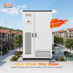 Long Lifespan Outdoor Liquid Cooled LiFePO4 Battery BESS Cabinet 100kW 232kWh 125kW 261kWh with Advanced Thermal Management