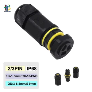 Long Service Life IP68 Waterproof Electrical Connector for Continuous LED Lighting and Industrial Power Supply