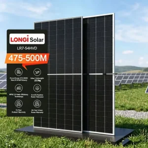 Longi Solar Hi MOX10 Scientist LR7 54HVD475W 480W 485W 490W 495W 500W Monocrystalline Bifacial Transparent Glass
