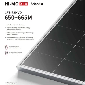 Longi Solar Panels 650Watt 655Watt Manufacturer Wholesales Solar Panel Photovoltaic