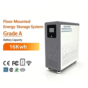 Low Maintenance Long Cycle Life 51.2V Solar Power Battery with Parallel Connect Wire,16kwh Lithium Battery for Residential Home