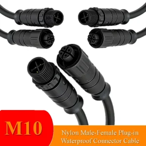 M10 2 9 Pin Waterproof Heat Insulated Terminal Power Connector with Copper Gold Plating for RF and Solar Power Systems