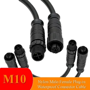 M10 Outdoor Weatherproof Male-to-Female Plug Cable Connector for Community Park Facilities